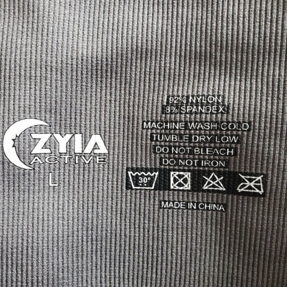 Zyia Active Gray Grid Performance High Rise size L - Picture 7 of 8